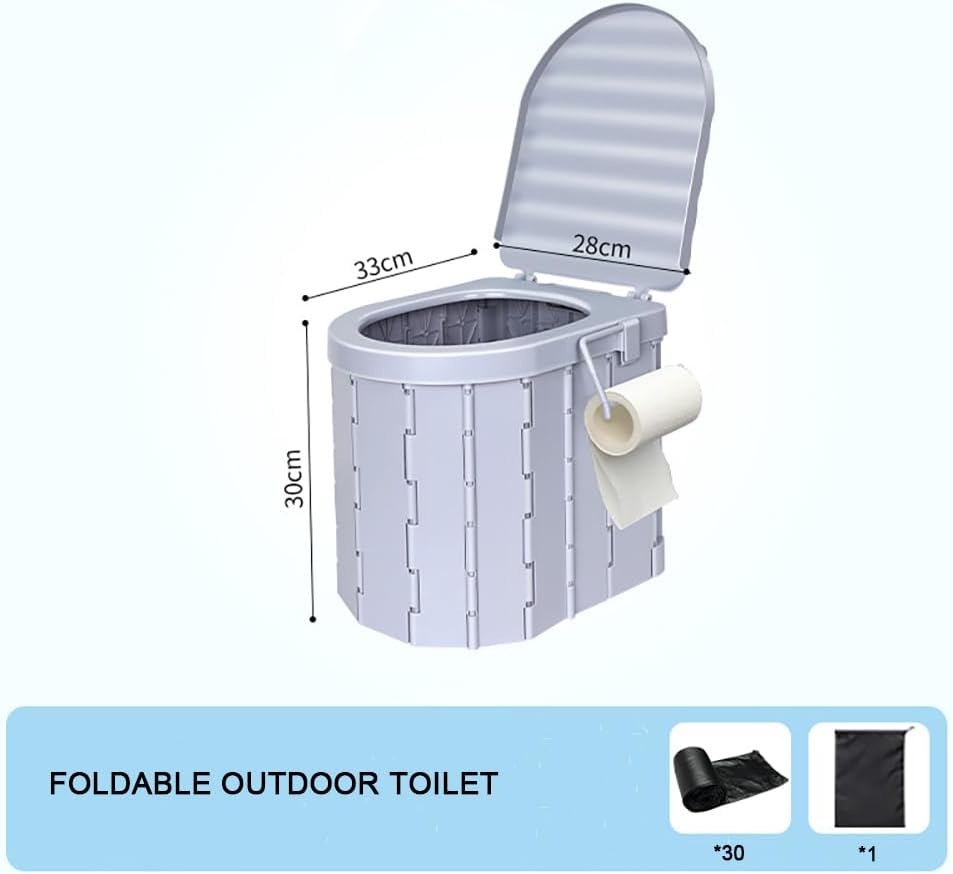 NEWFUN WC Portatile Pieghevole con Portarotolo - immagine 3