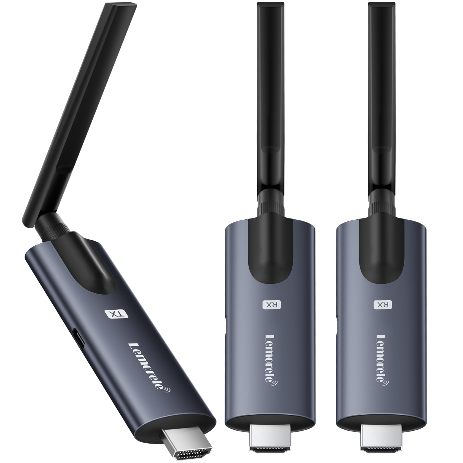 Lemorele Trasmettitore HDMI Wireless 1080P con 2 Ricevitori