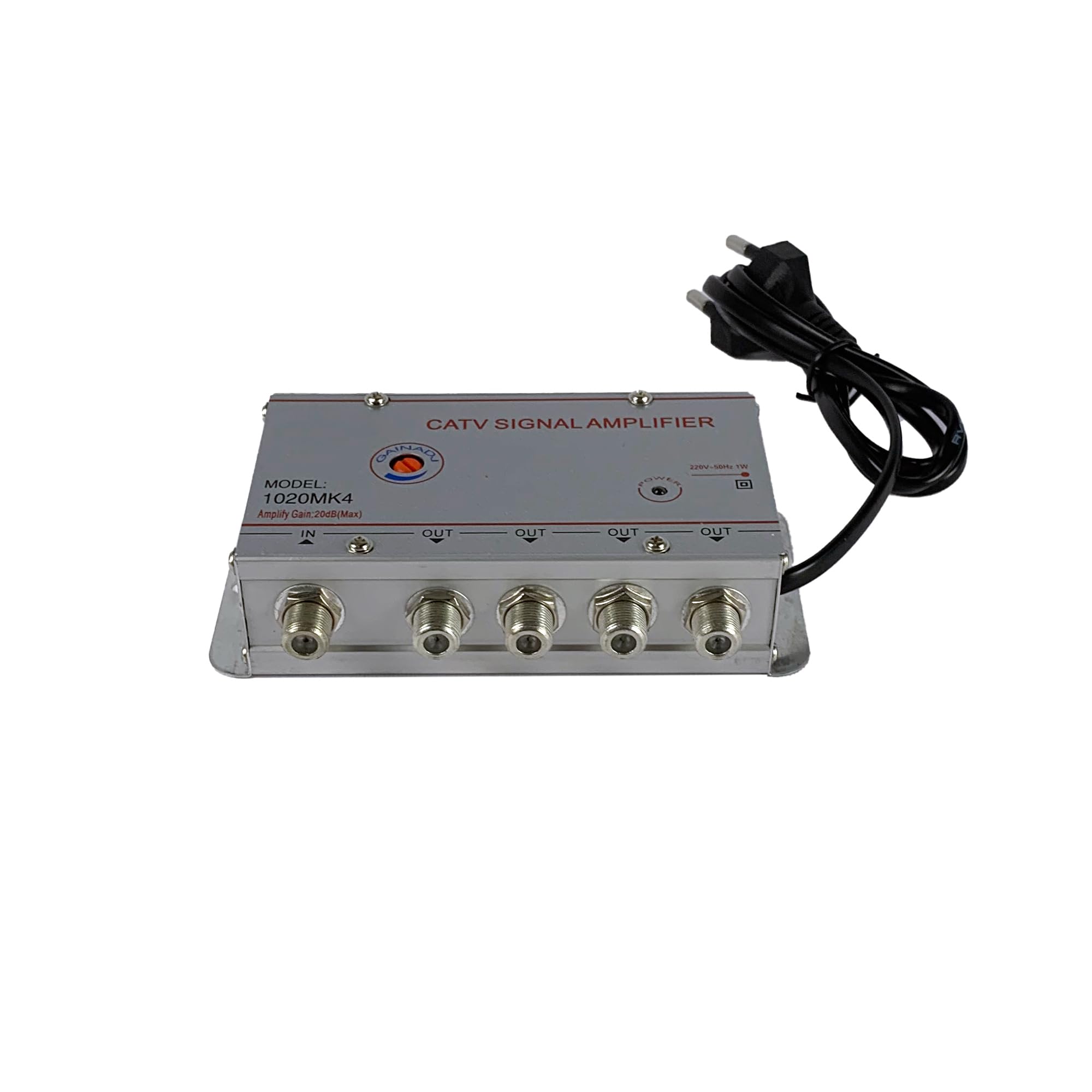 TEMPO DI SALDI Amplificatore antenna Tv 4 Uscite 220V, compatibile con Digitale Terrestre analogico o digitale, Amplificatore Segnale Tv da Interno, Potenziatore Segnale facile da installare