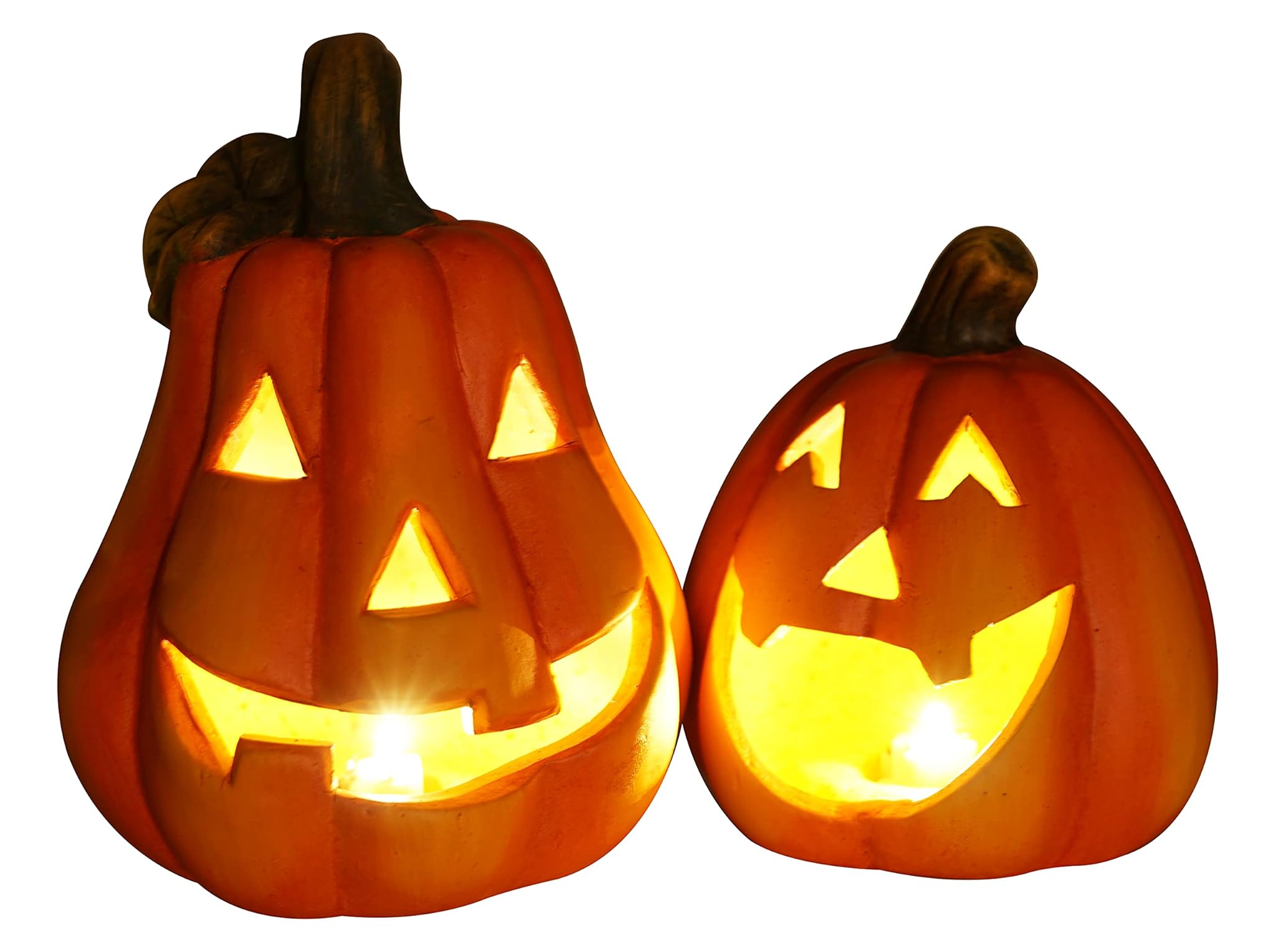 Zucca Deco Ceramica - Lanterna Autunno Set 2 LED