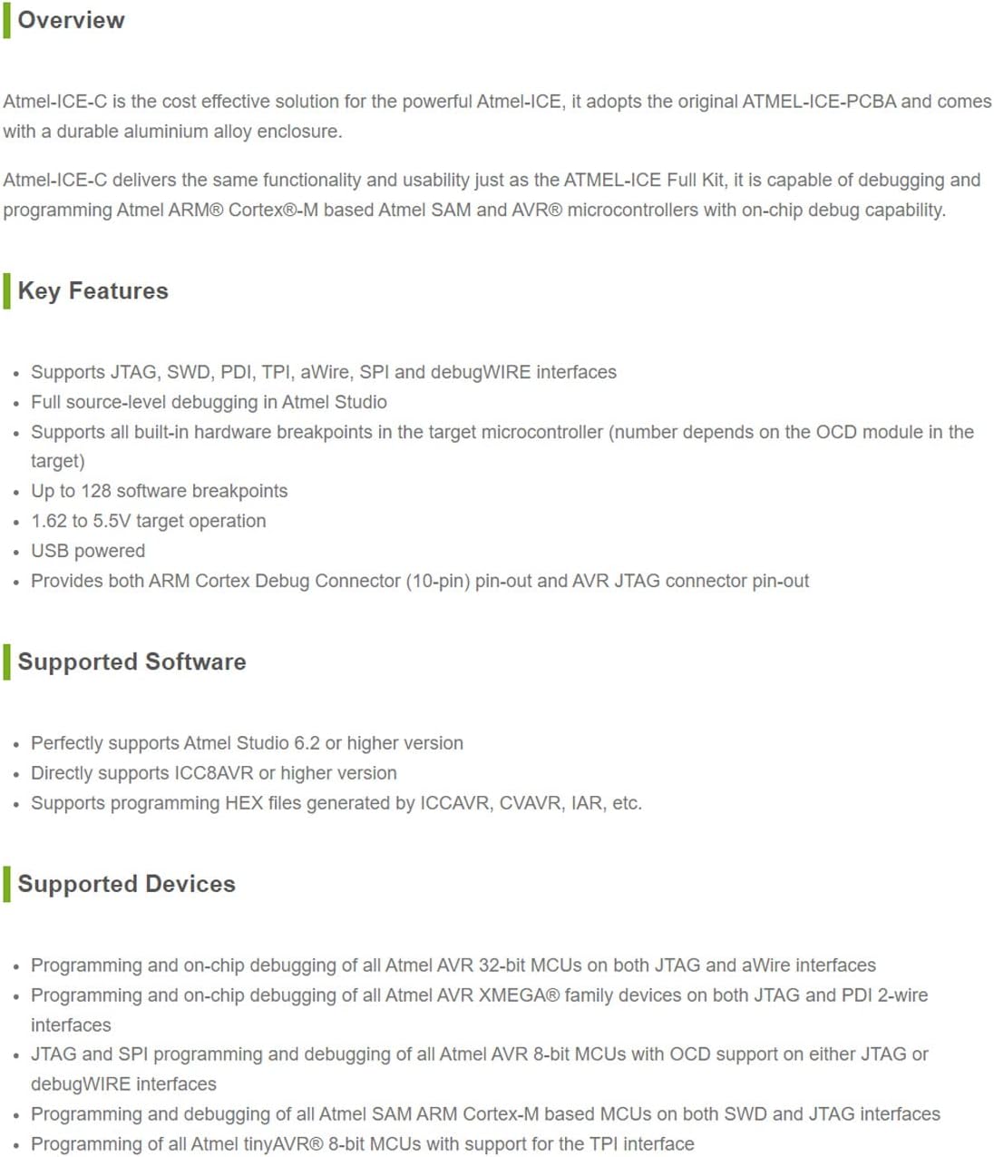 Waveshare Atmel-Ice-C Kit - Strumento Sviluppo SAM AVR - immagine 3