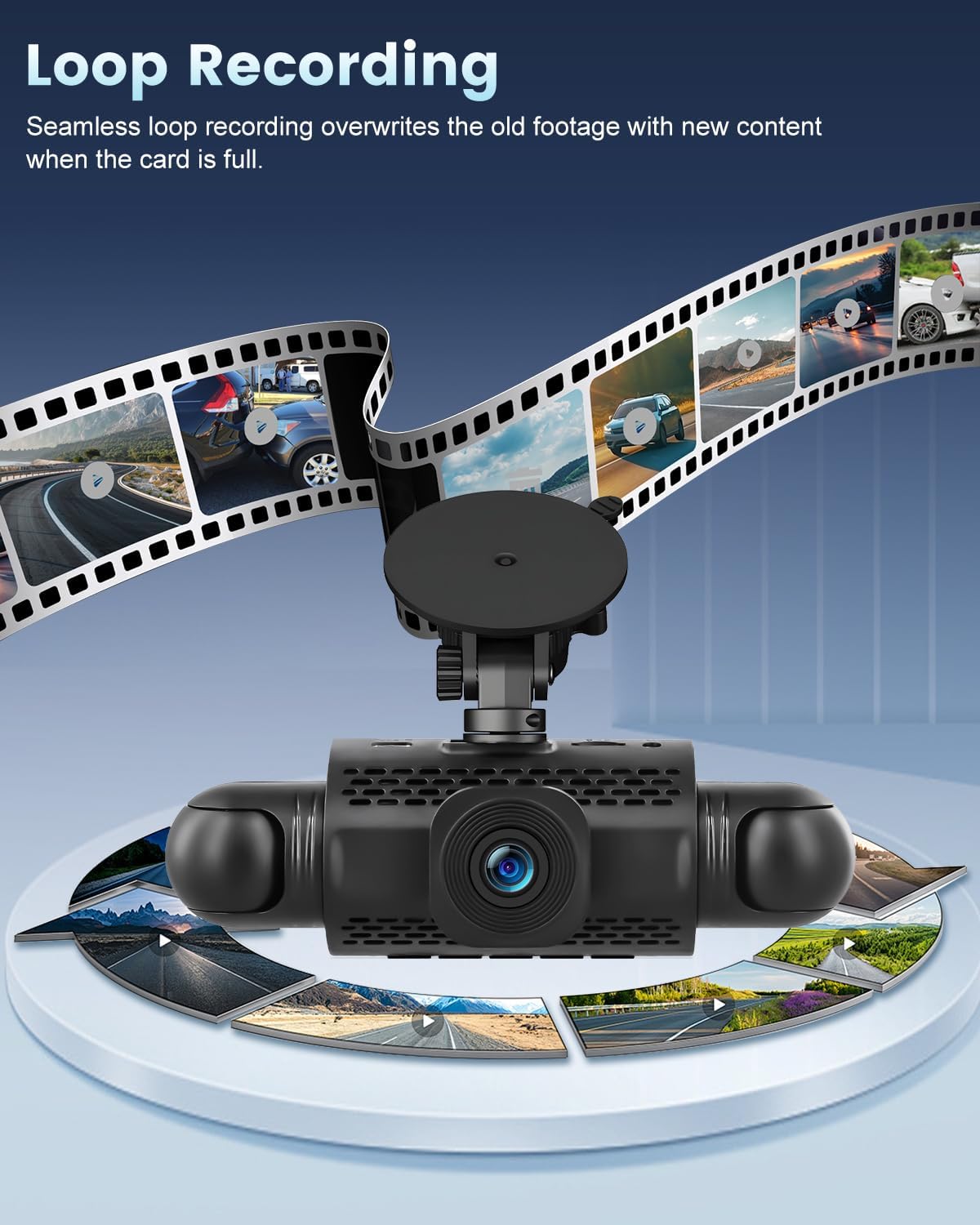 Nhopeew Dash Cam 4 Canali Anteriore e Posteriore 1080P - immagine 5