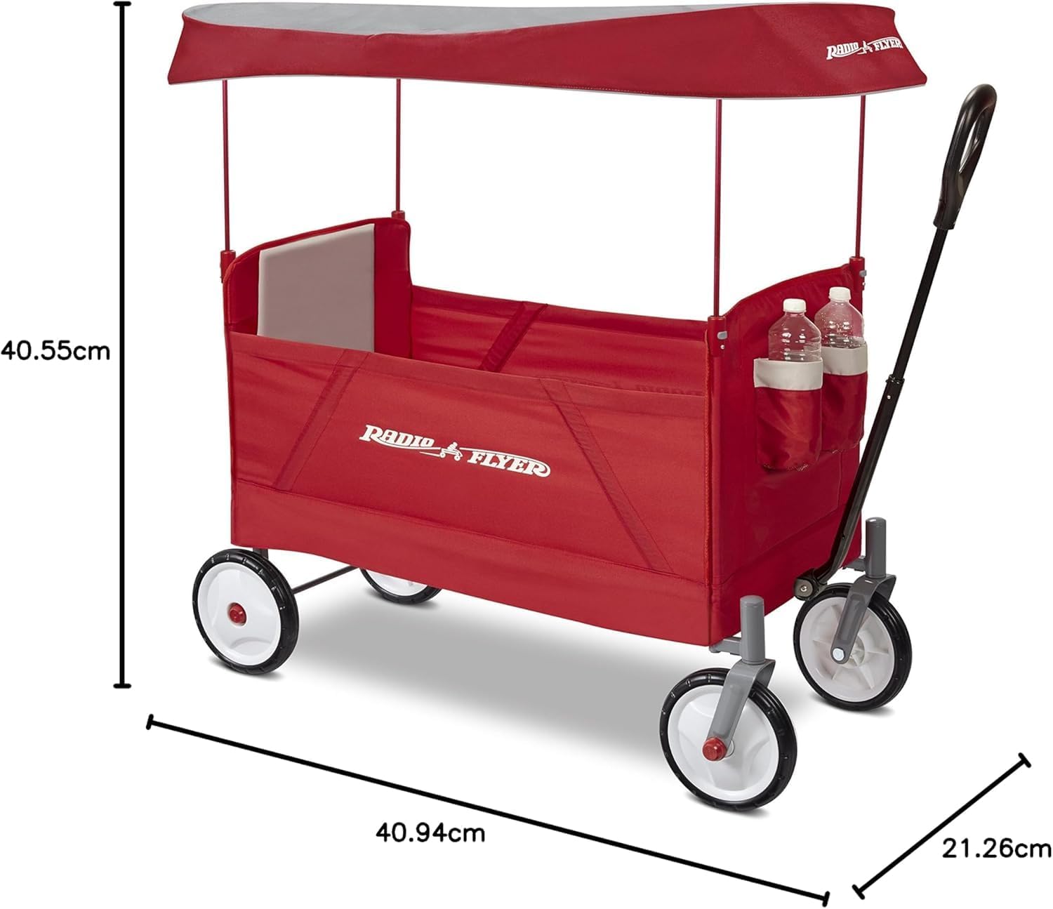 Radio Flyer EZ Wagon with Canopy, Folding Trolley - immagine 2