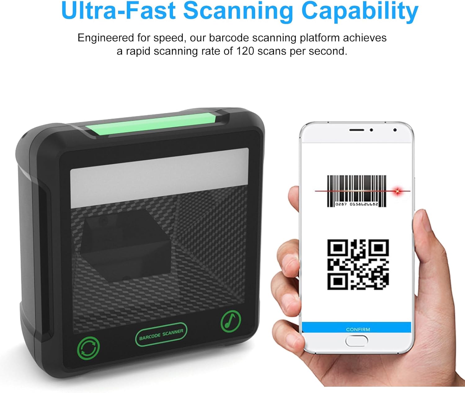 docooler Scanner Codici a Barre X21 2D 1D Desktop - immagine 5