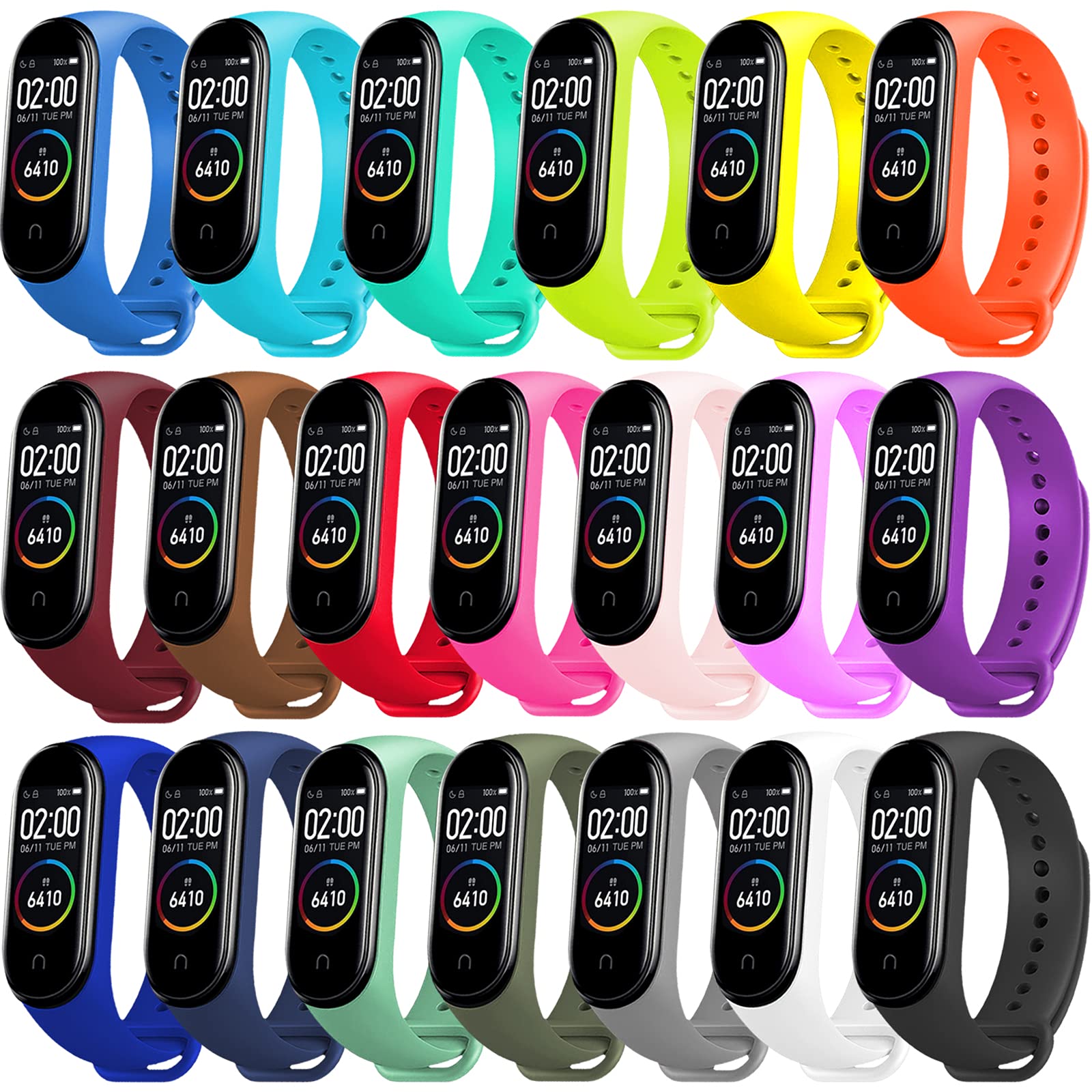 BANGTING 20 Pezzi Cinturino Compatibile Xiaomi Mi Band 3/4