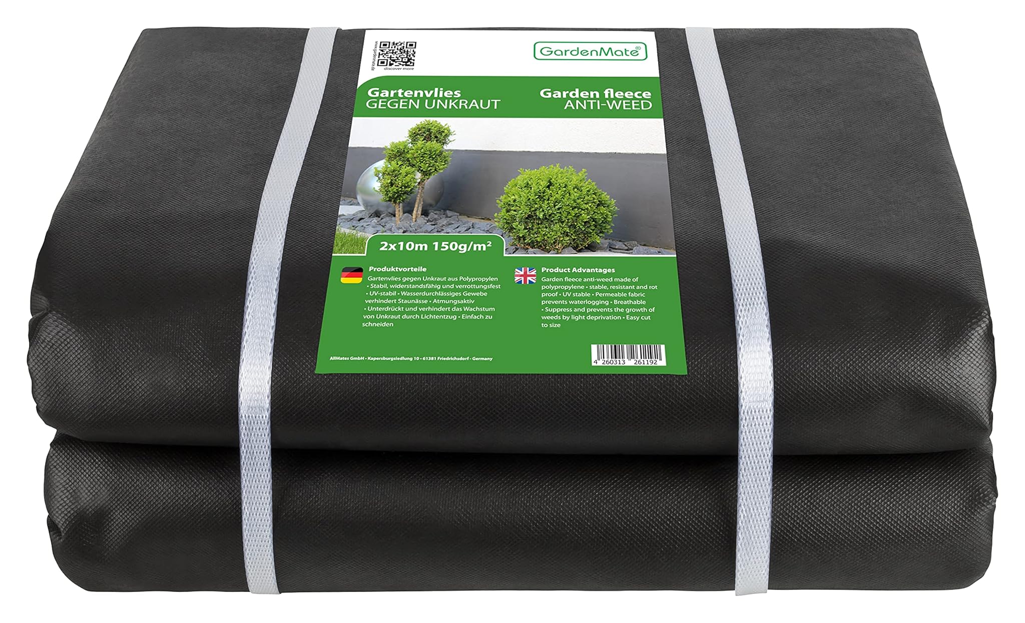 GardenMate Telo Pacciamatura 2x10m 150 g/m²