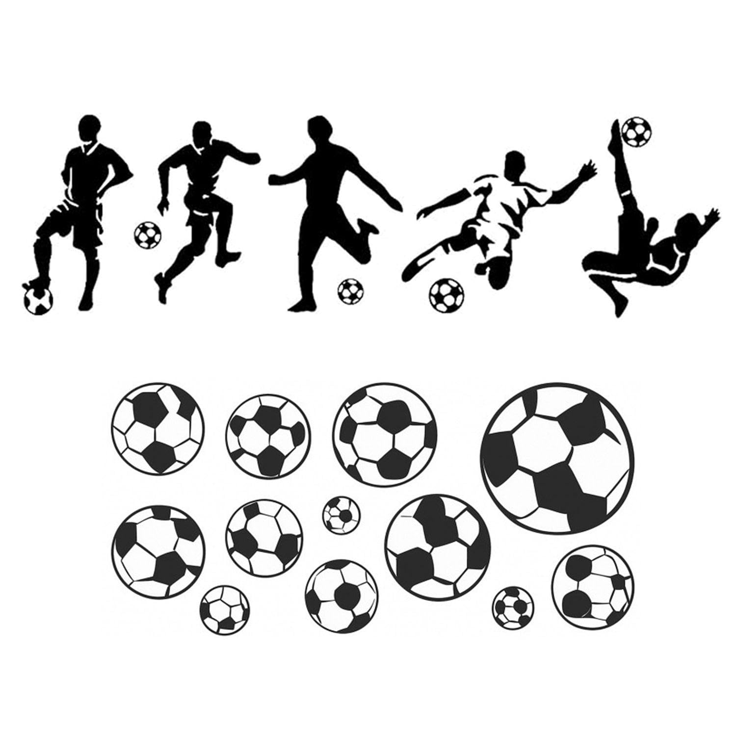 Adesivi da Parete da 2 Pezzi di Calcio, Adesivi Decorativi Creativi, Adesivi A Parete Semplici E Versatili, Adatti per Camere da Letto, Scuole Superiori, Aule.