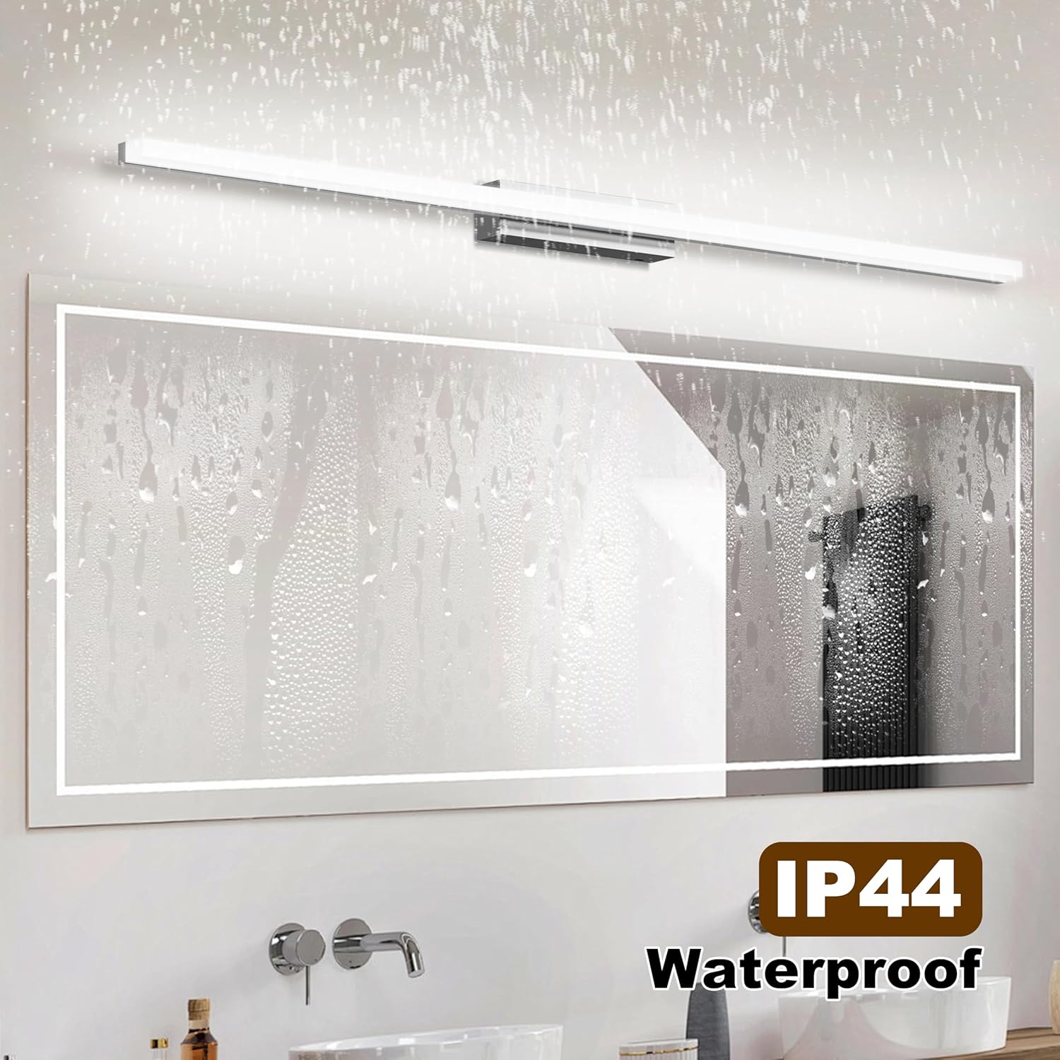 Luce Specchio Bagno LED 100cm IP44 Freddo 6000K - immagine 2