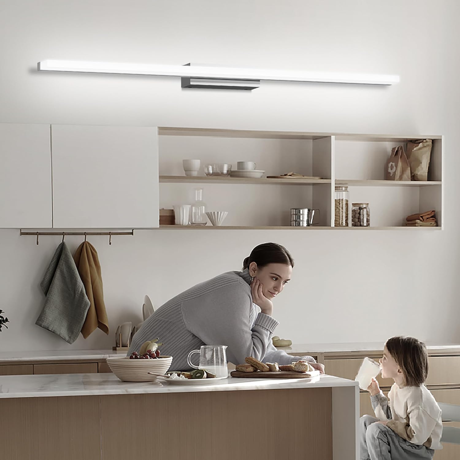 Luce Specchio Bagno LED 100cm IP44 Freddo 6000K - immagine 8