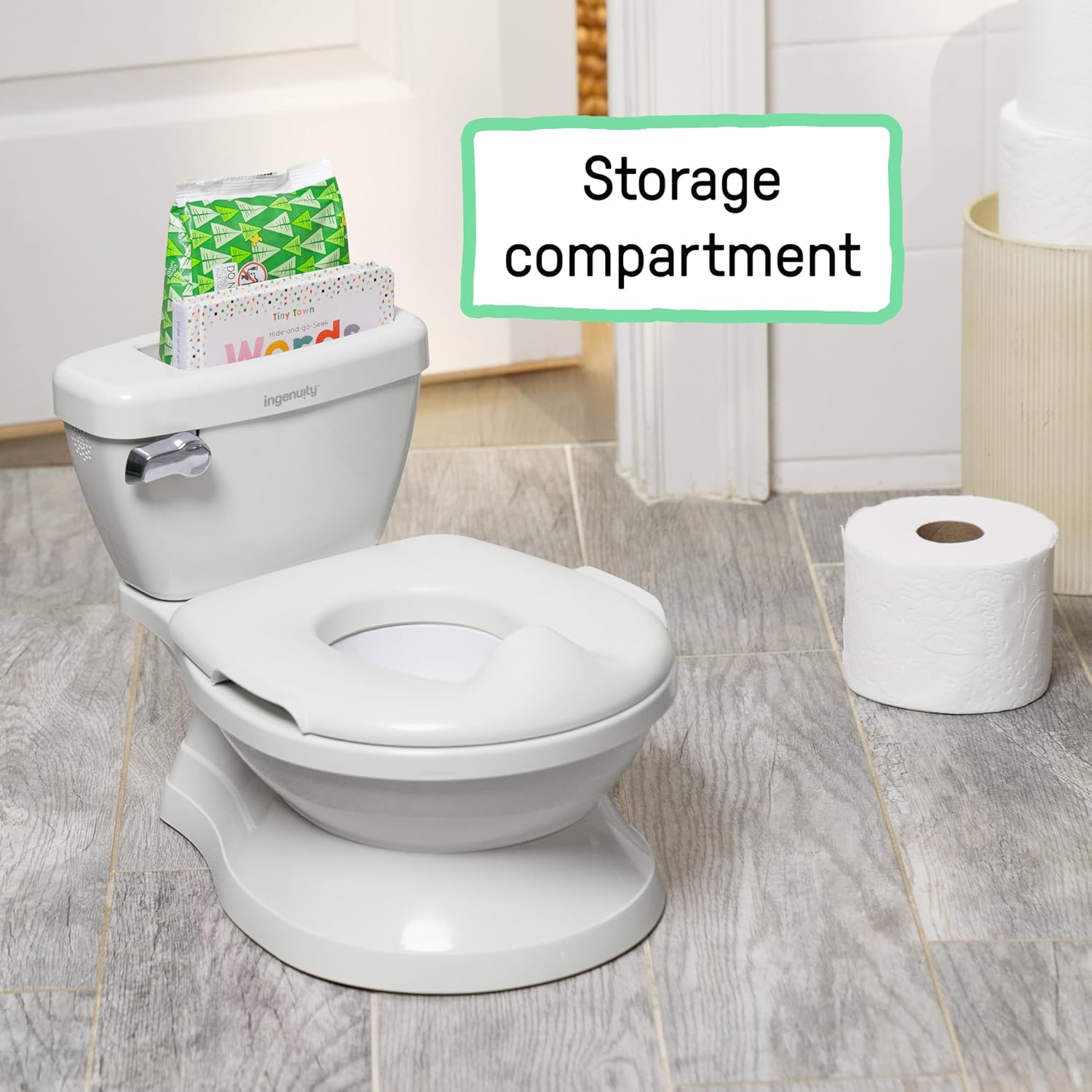Ingenuity My Size Potty Pro - Vasino Realistico 2-in-1, Bianco - immagine 8