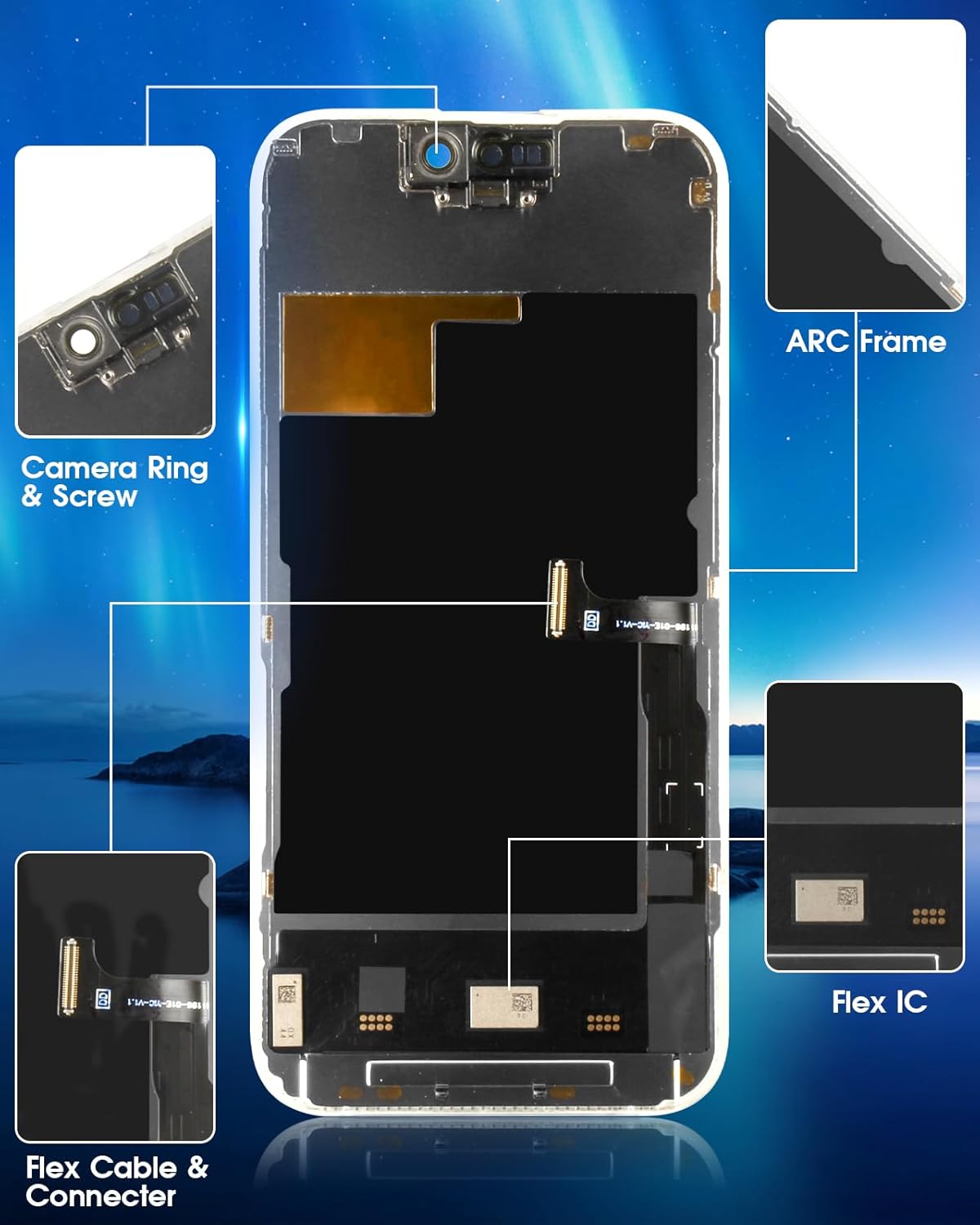 Schermo OLED per iPhone 15 Pro 6,1" Nero - immagine 7