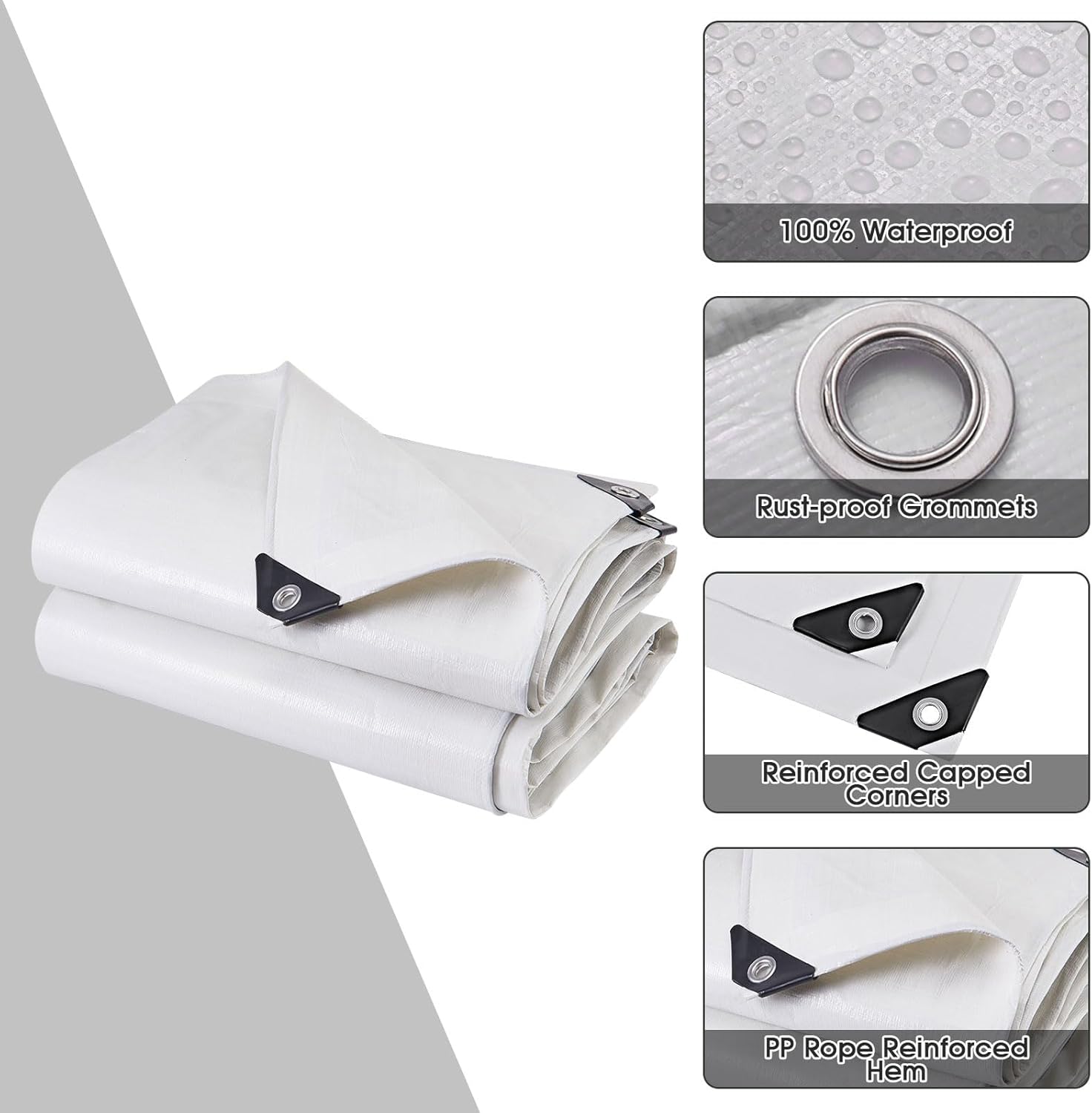 Telo Impermeabile Esterno 4x6m 180 g/m² PE - immagine 3