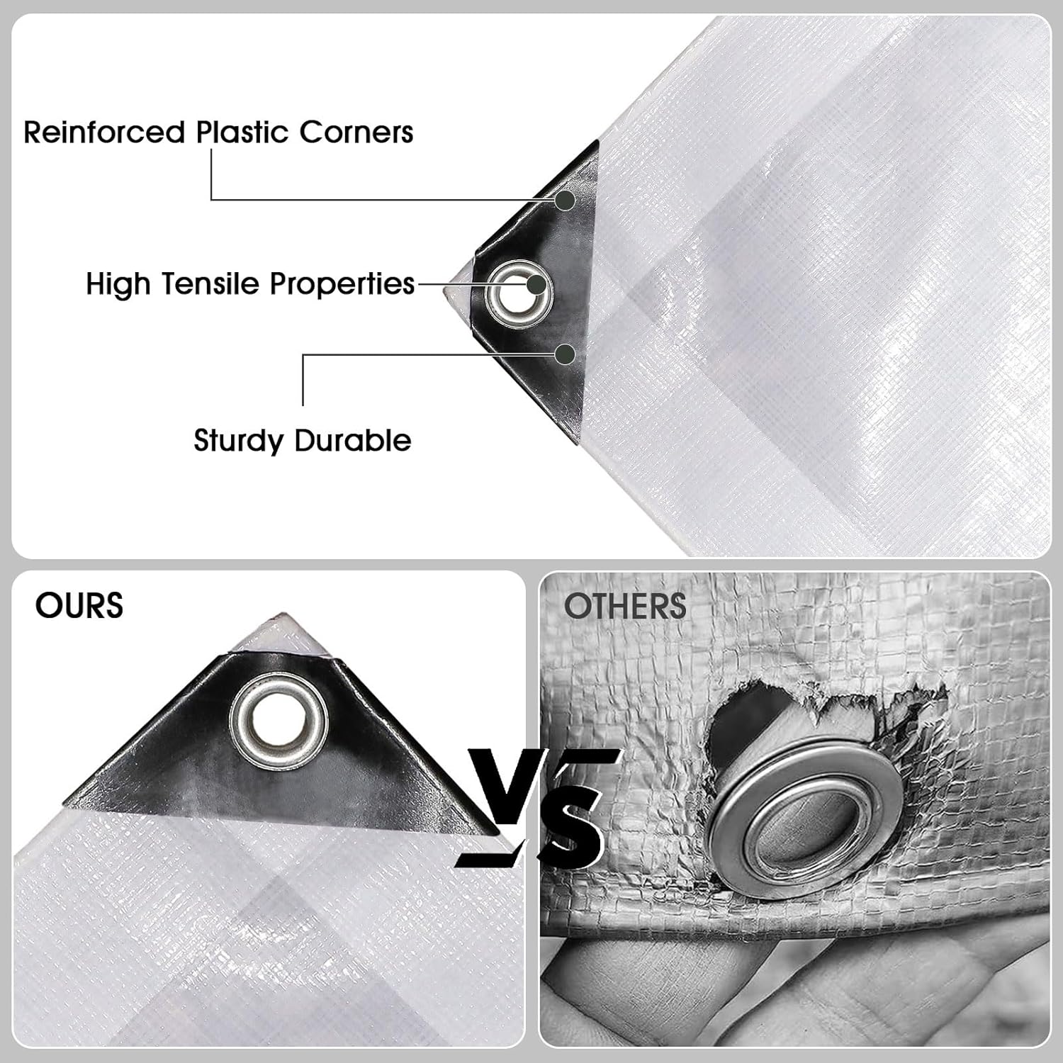 Telo Impermeabile Esterno 4x6m 180 g/m² PE - immagine 4