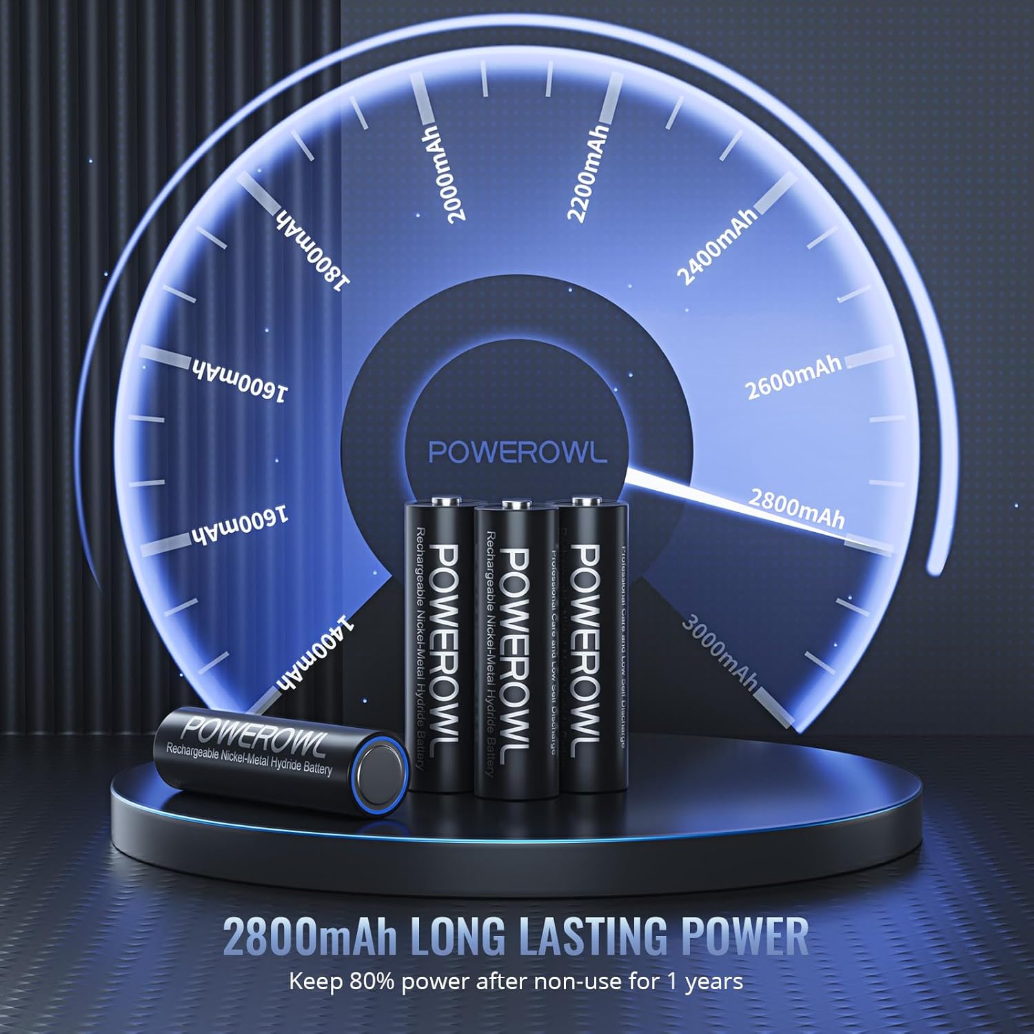 Powerowl Batterie Ricaricabili AA 2800 mAh (8 Pezzi) - immagine 2