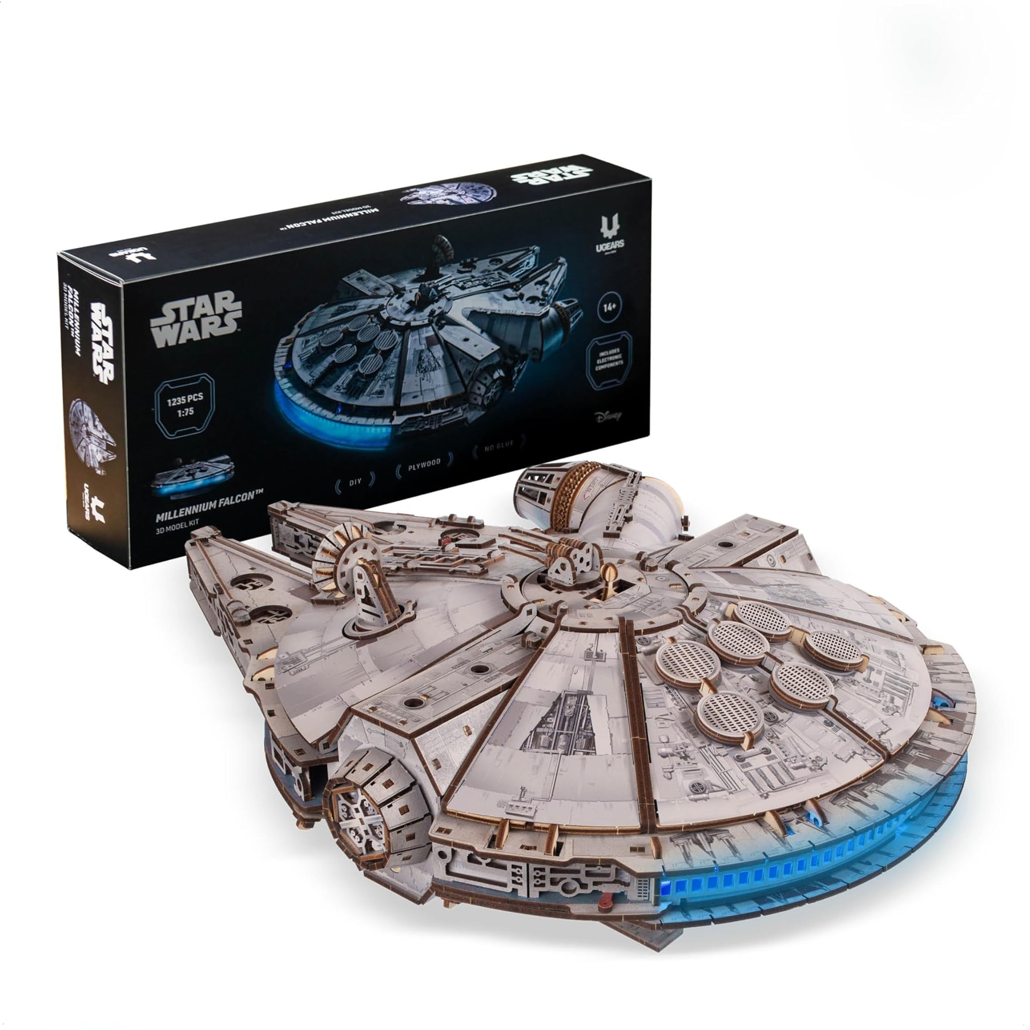 Ugears Star Wars™ Millennium Falcon™ Puzzle 3D Legno