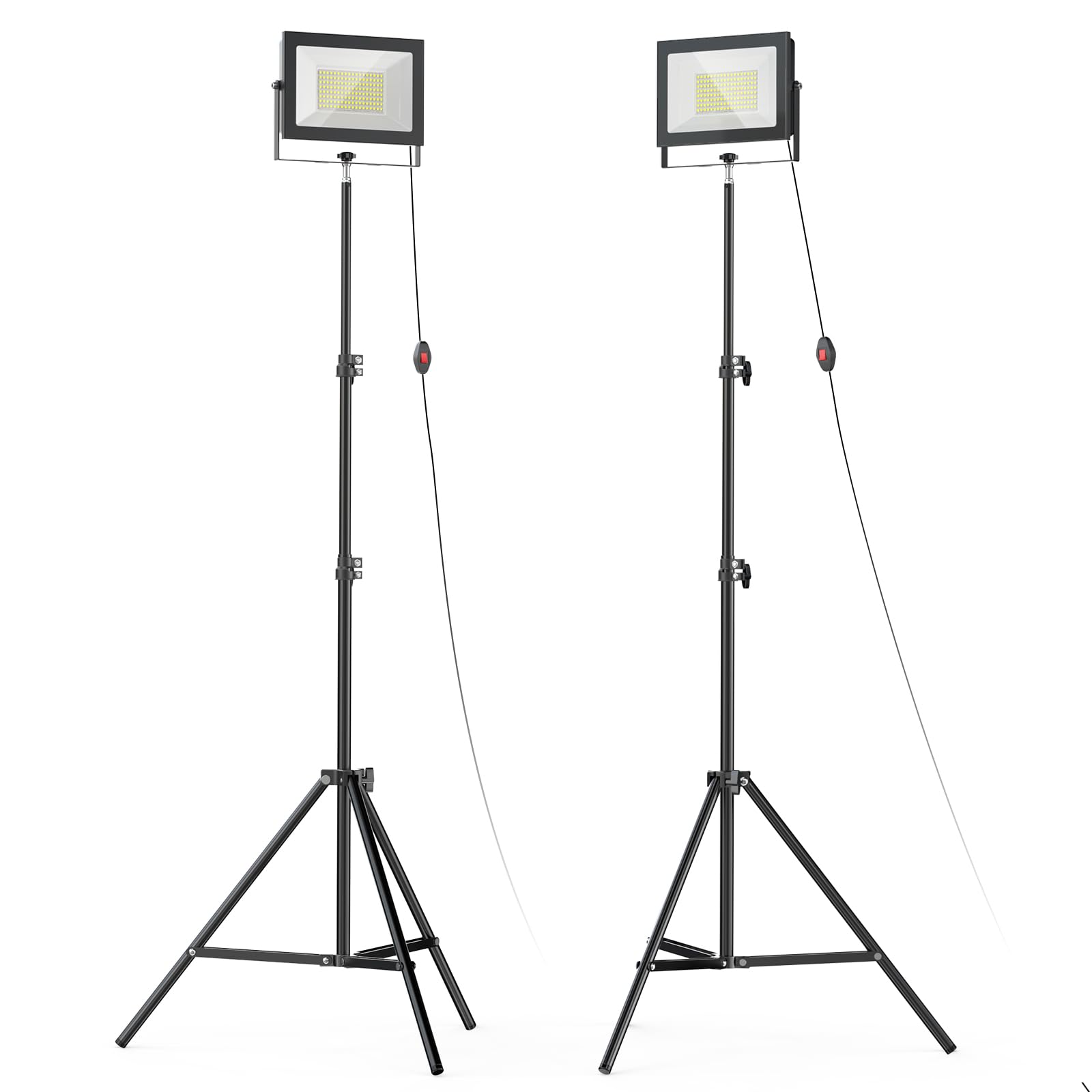 Livowalny Set 2 Fari LED con Treppiede 100W 11.000 Lumen