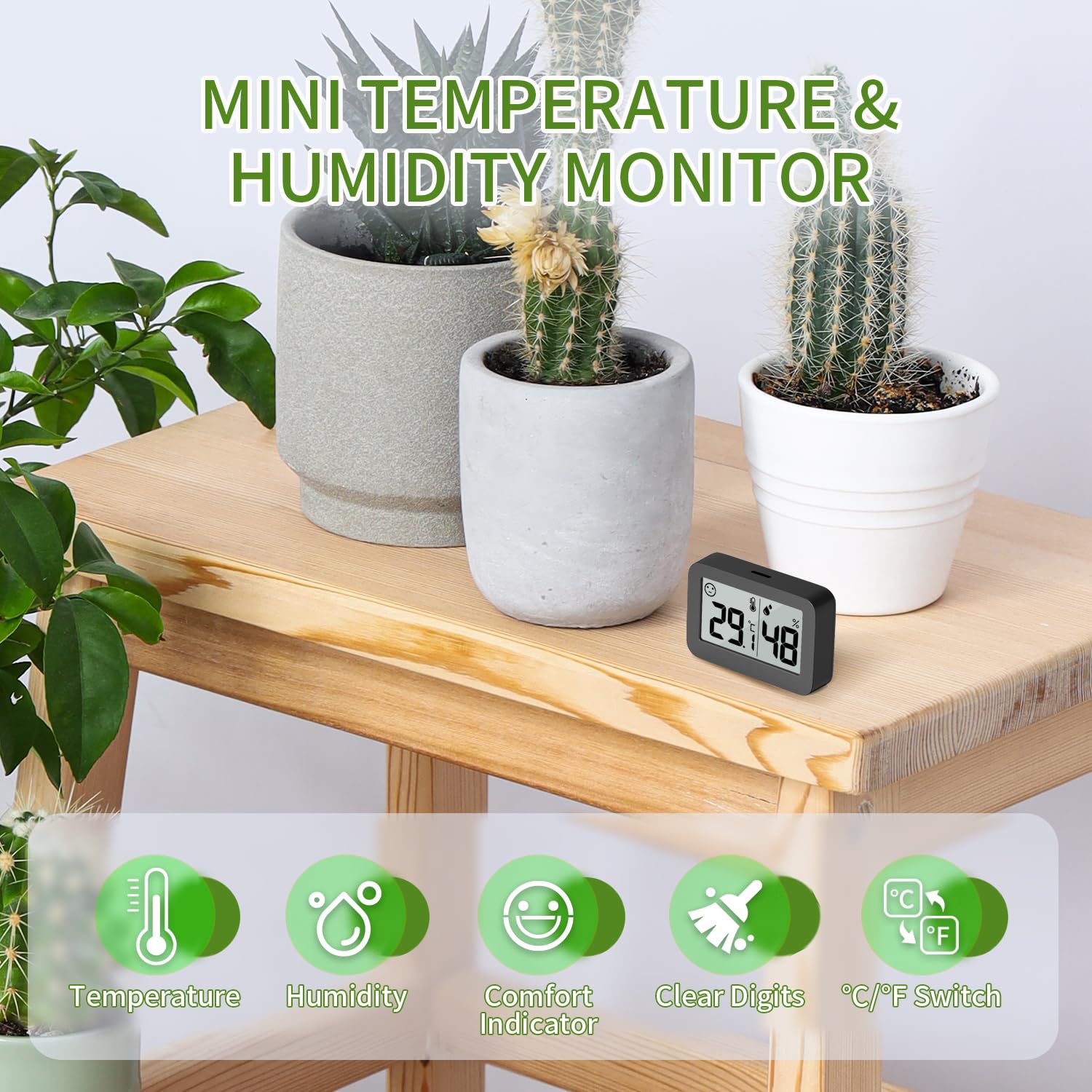 Doomay Mini Igrometro Termometro Digitale Interno - immagine 2