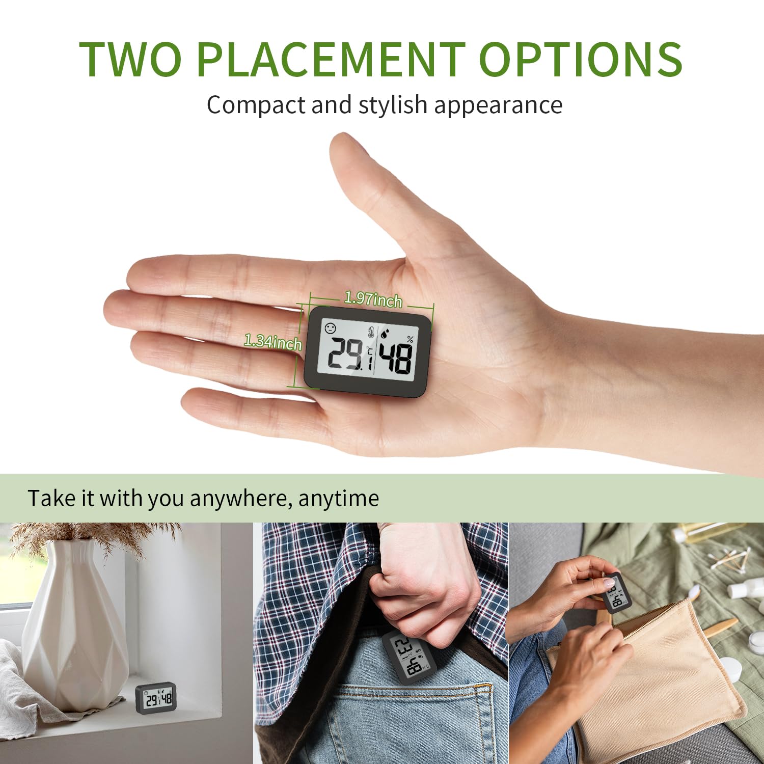 Doomay Mini Igrometro Termometro Digitale Interno - immagine 4