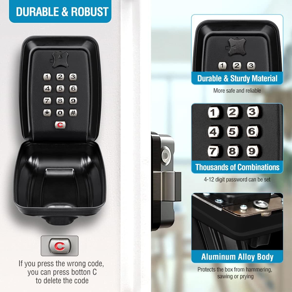 Cassaforte per Chiavi Esterno a Combinazione - immagine 2