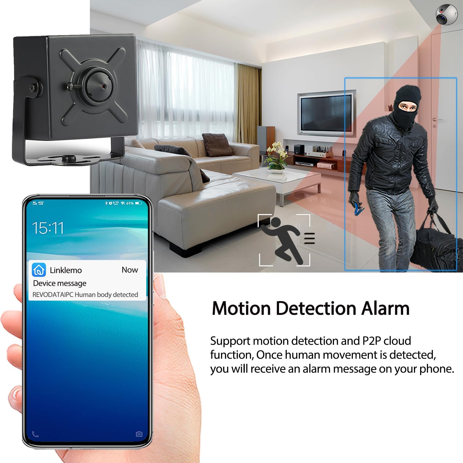 Revodata HD 5MP POE IP Camera Interni - immagine 5