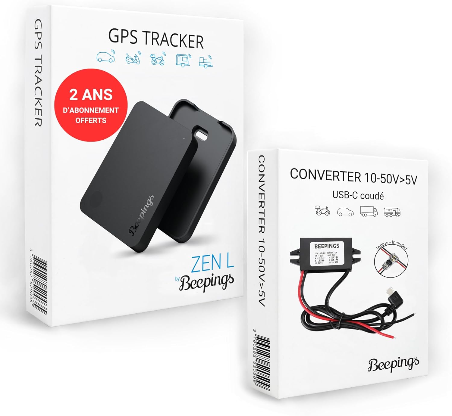 PACK TRACKER GPS ZEN L + convertitore di tensione 10V-50V - immagine 1