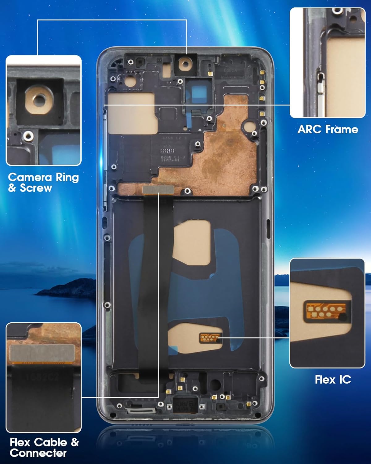 Incell - Schermo LCD per Samsung Galaxy S20 Ultra 5G - immagine 7