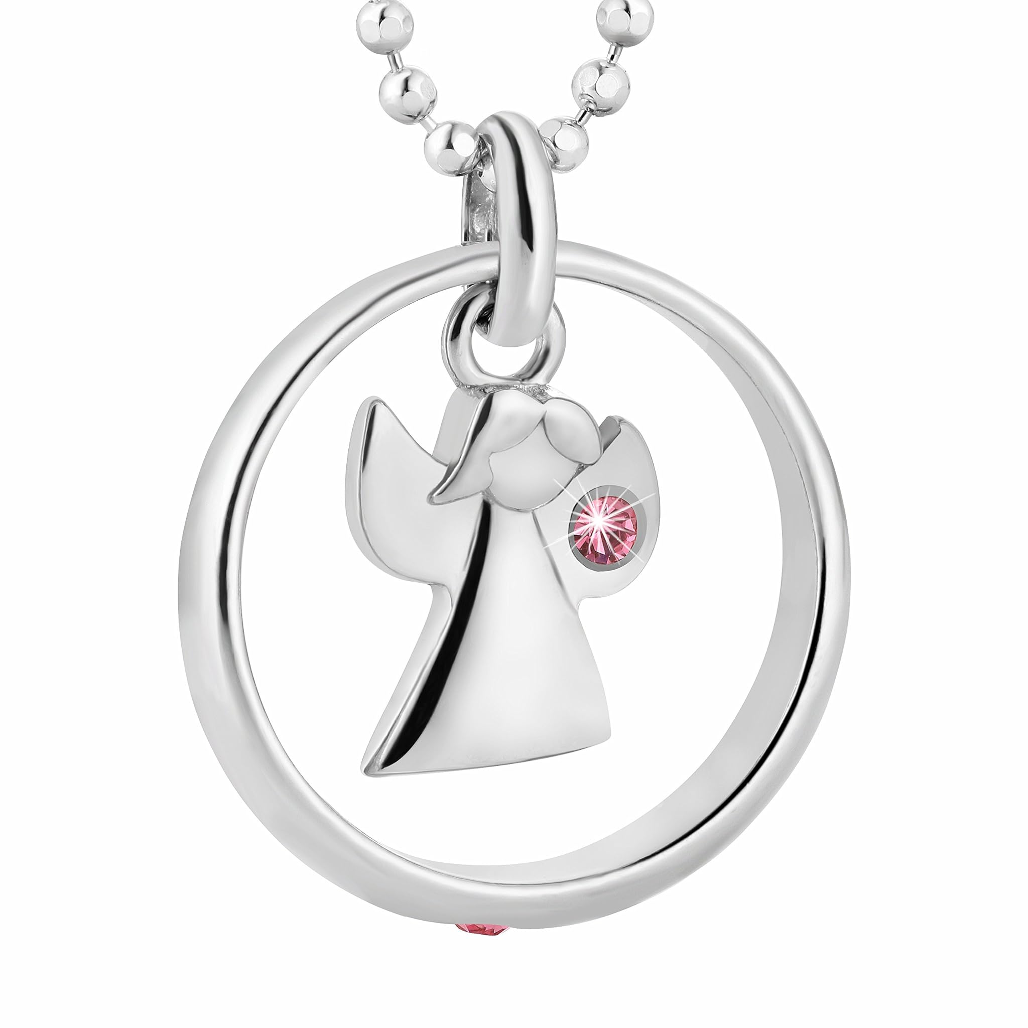 fish Anello del Battesimo in Argento Vero, Rosa