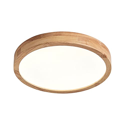 Schindora Plafoniera LED in Legno Rotonda Ø40 cm