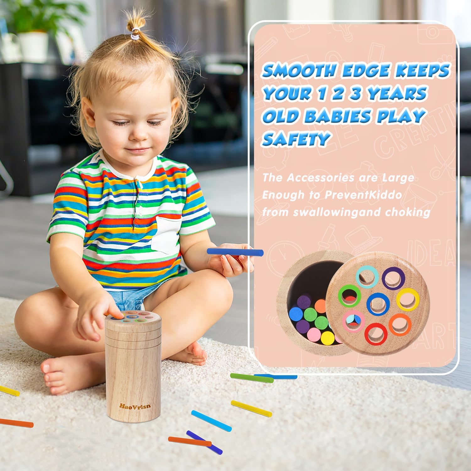 Giochi Montessori 1-3 Anni - Giocattolo in Legno - immagine 3