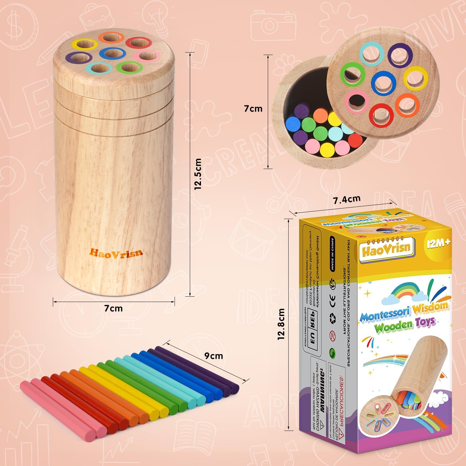 Giochi Montessori 1-3 Anni - Giocattolo in Legno - immagine 5