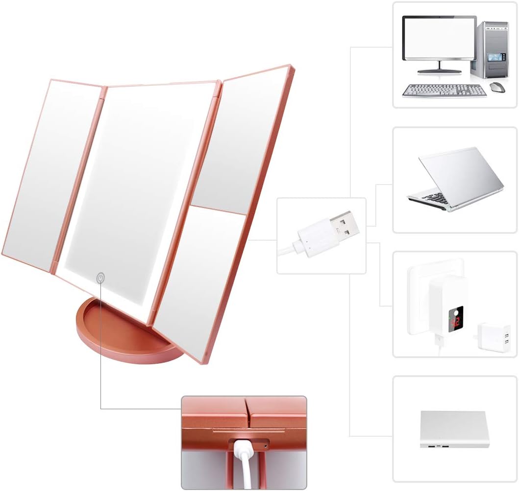 Weily Specchio Trucco con Luce 36 LED Touch Screen - immagine 5