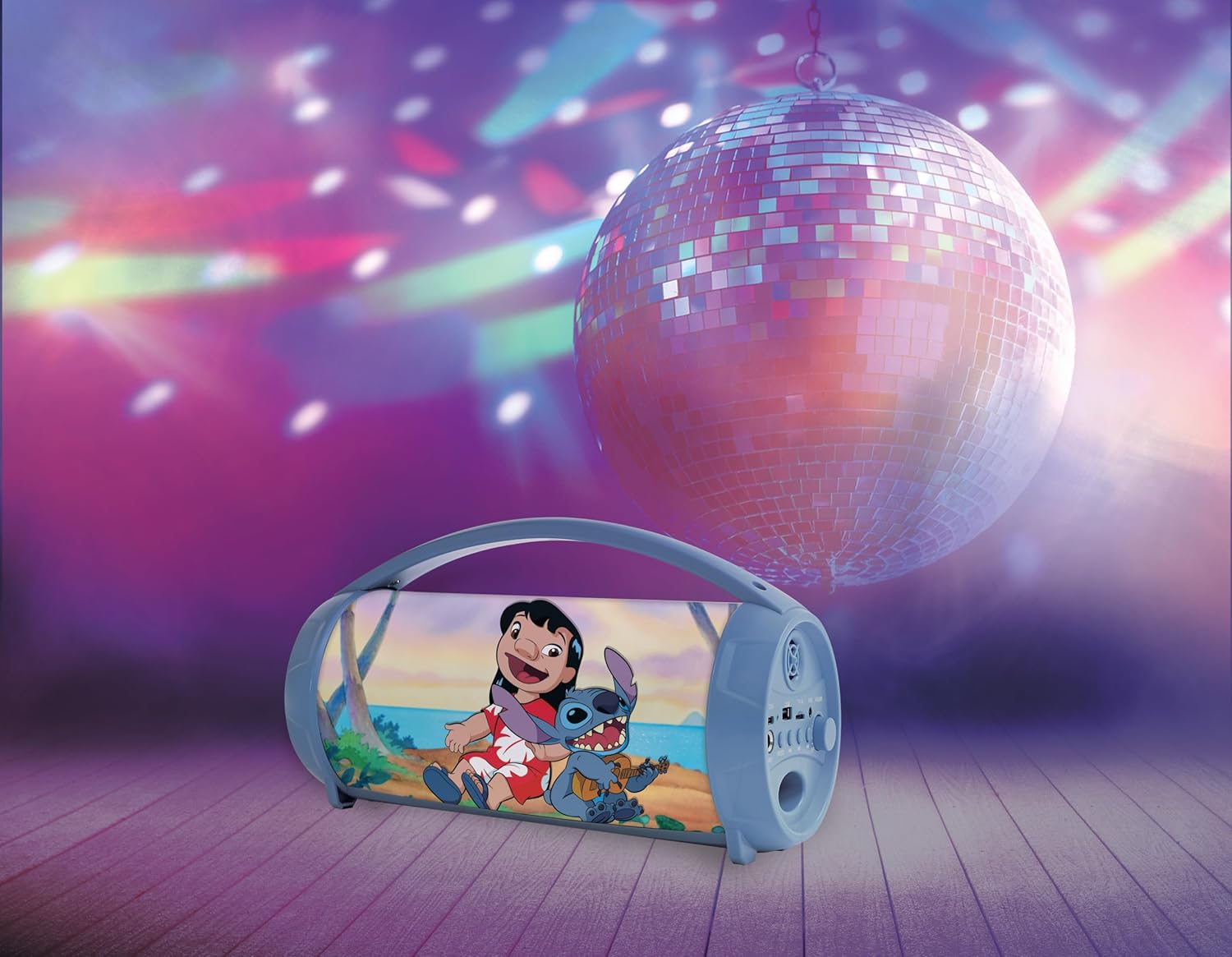 Lexibook Disney Stitch - Altoparlante Wireless Luminoso, Blu - immagine 2