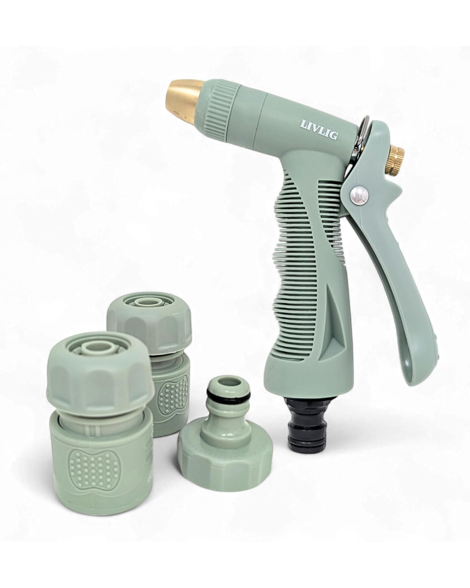 LIVLIG Siringa da Giardino in Plastica e Ottone, Verde