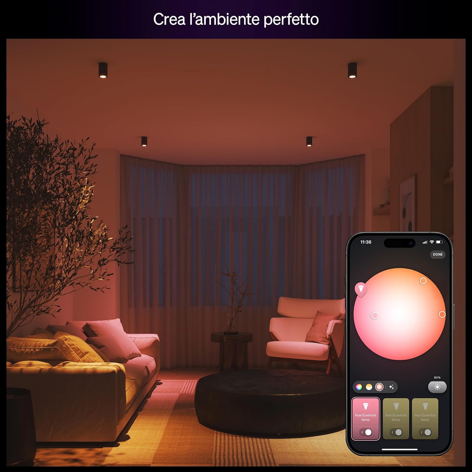 Philips Hue Essential Starter Kit - 3 Lampadine GU10 Smart - immagine 3
