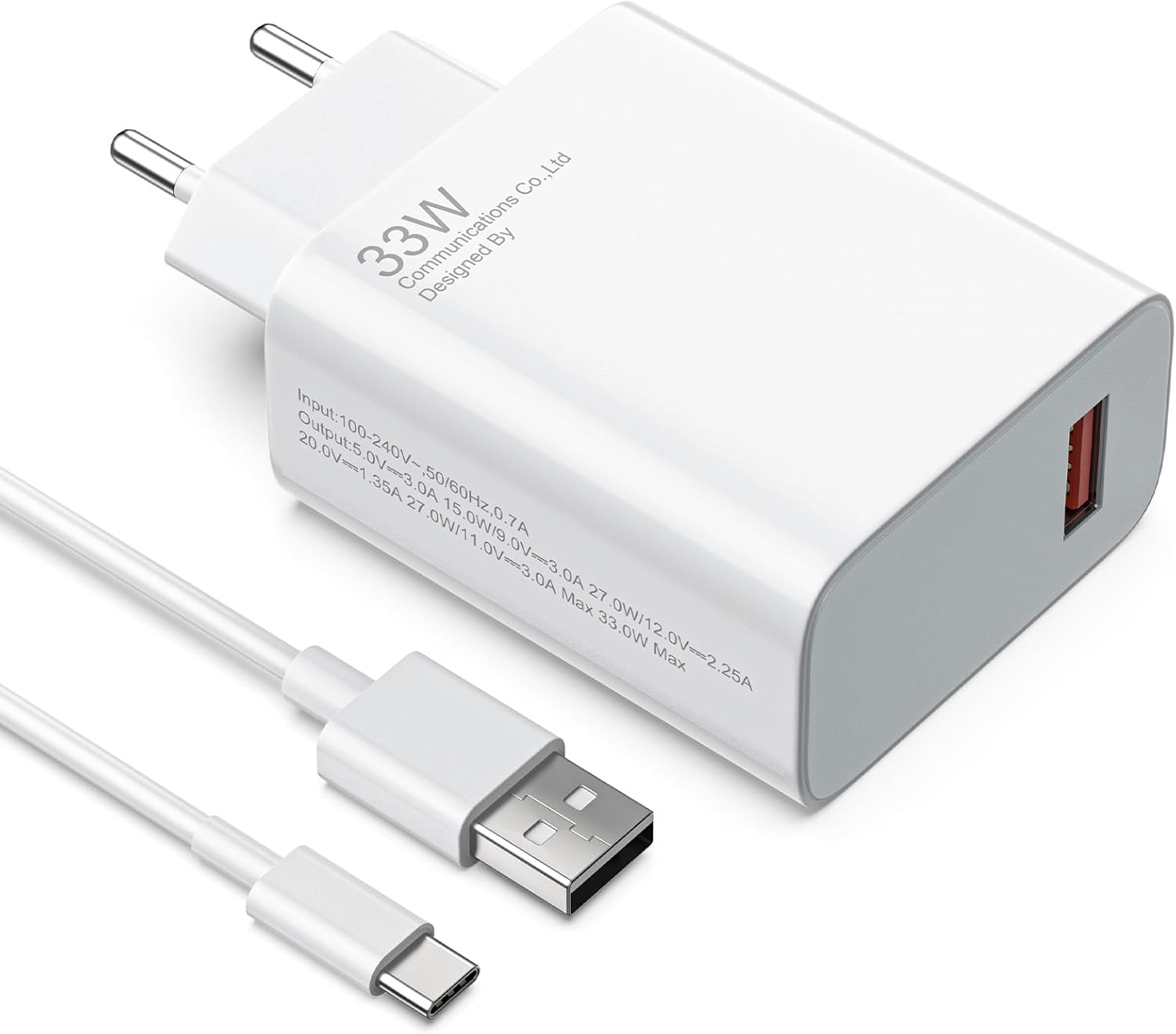 Caricabatterie USB C 33W per Xiaomi Redmi/Mi/Poco - immagine 1