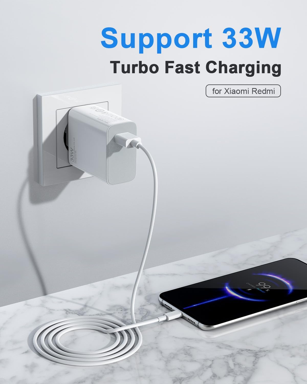 Caricabatterie USB C 33W per Xiaomi Redmi/Mi/Poco - immagine 5