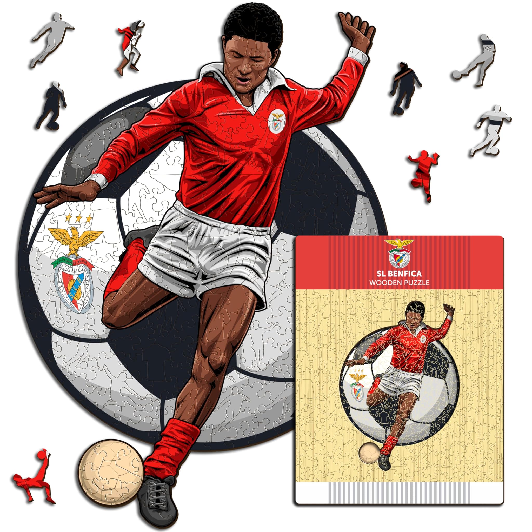 Iconic Puzzles - Benfica Eusebio, Puzzle di Legno