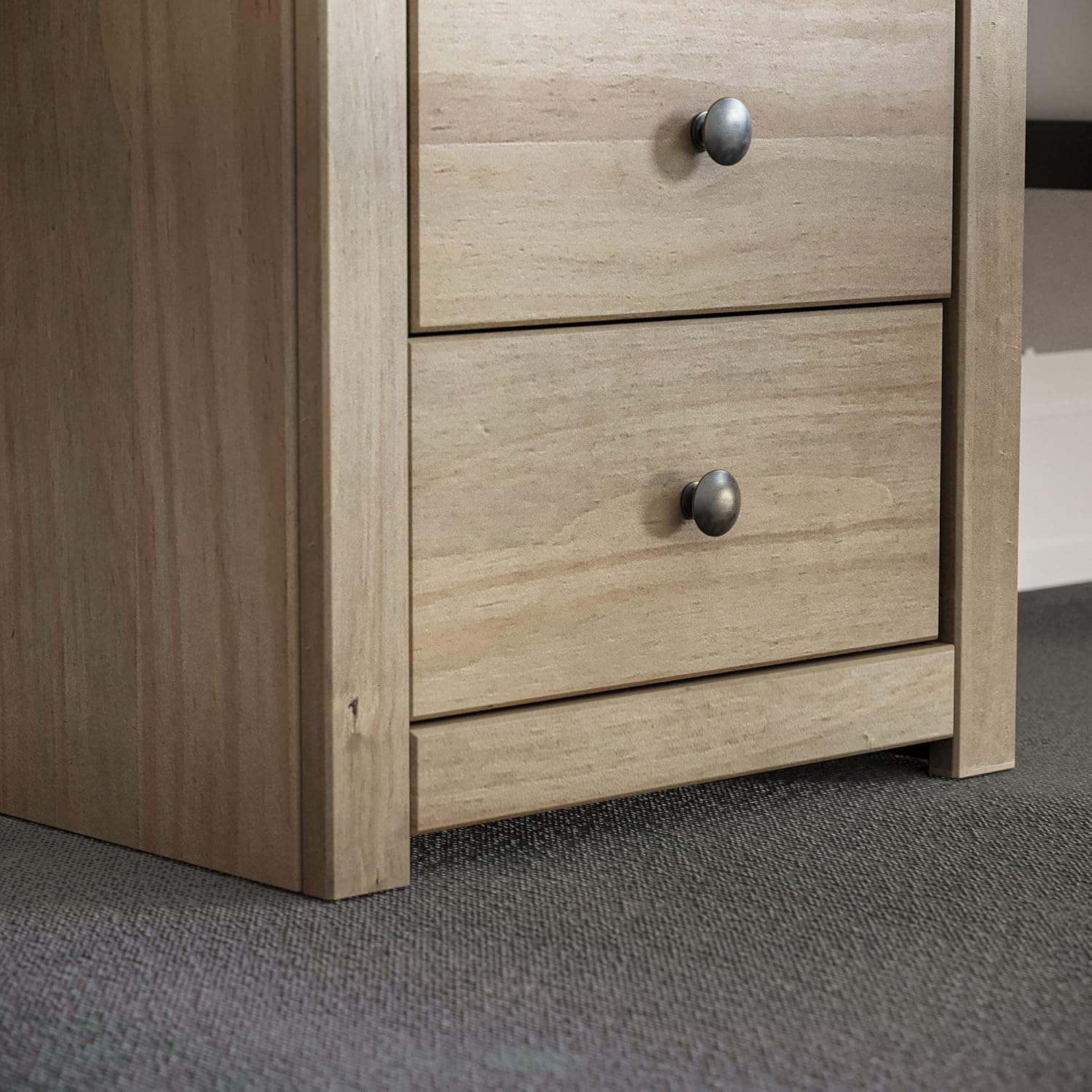 Vida Designs Panama - Comodino 3 Cassetti, Rovere Naturale - immagine 6