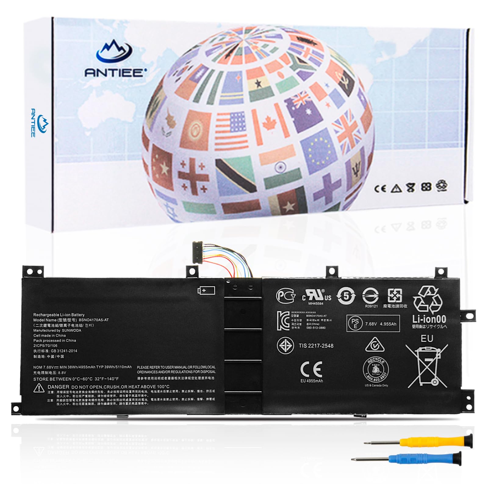 Antiee BSNO4170A5-AT - Batteria per Lenovo Ideapad Miix