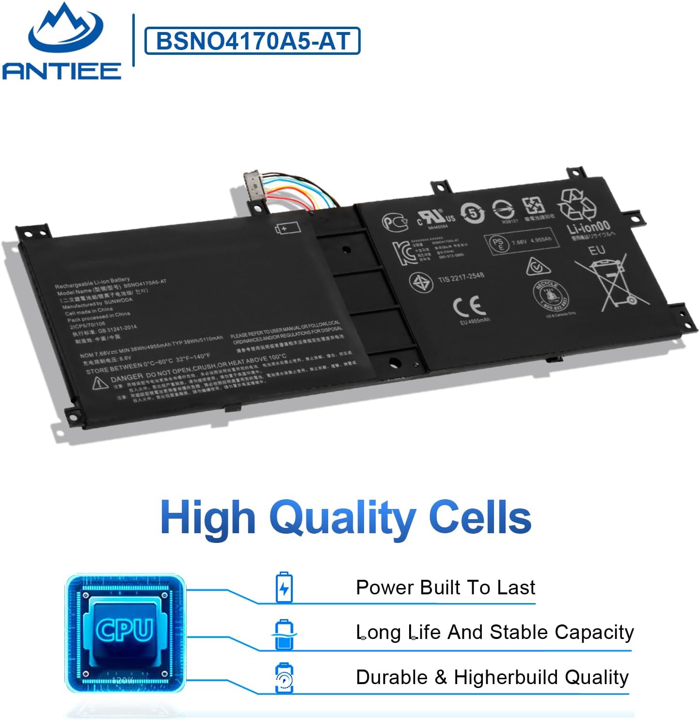 Antiee BSNO4170A5-AT - Batteria per Lenovo Ideapad Miix - immagine 4