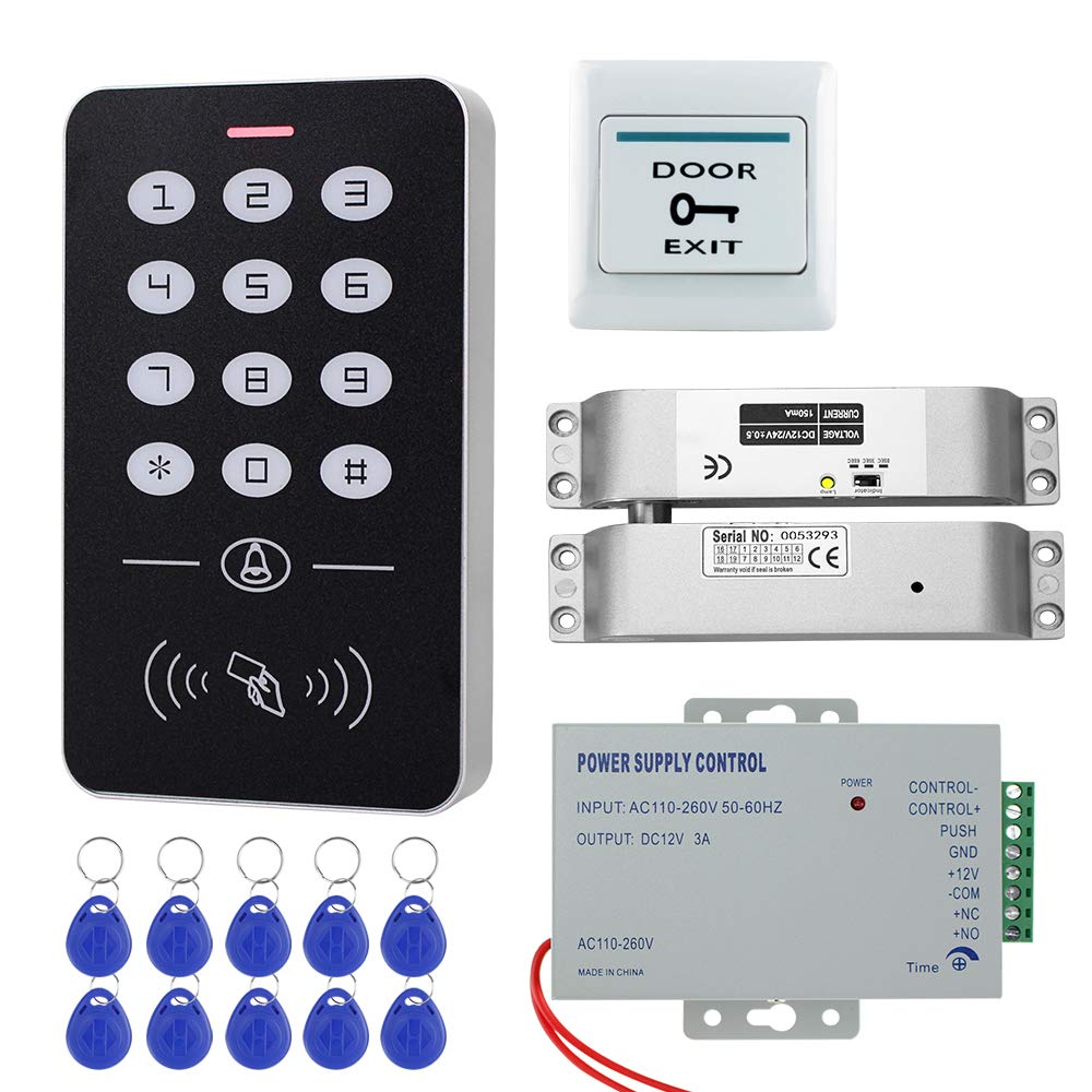 Hfeng Kit Sistema Controllo Accesso con Serratura Elettrica