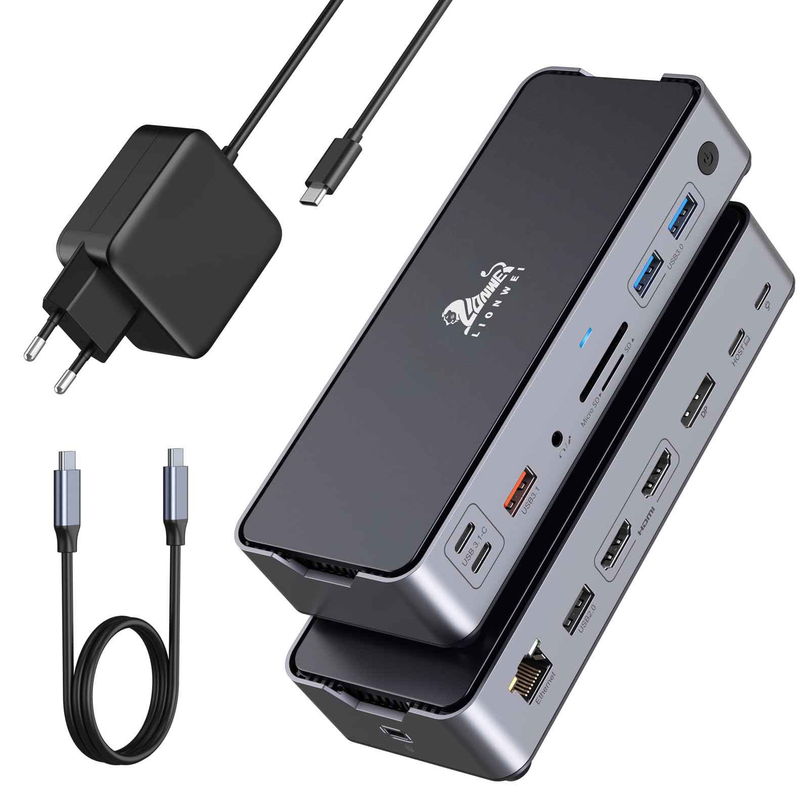 Docking Station USB-C 15 in 1 con Adattatore 65W