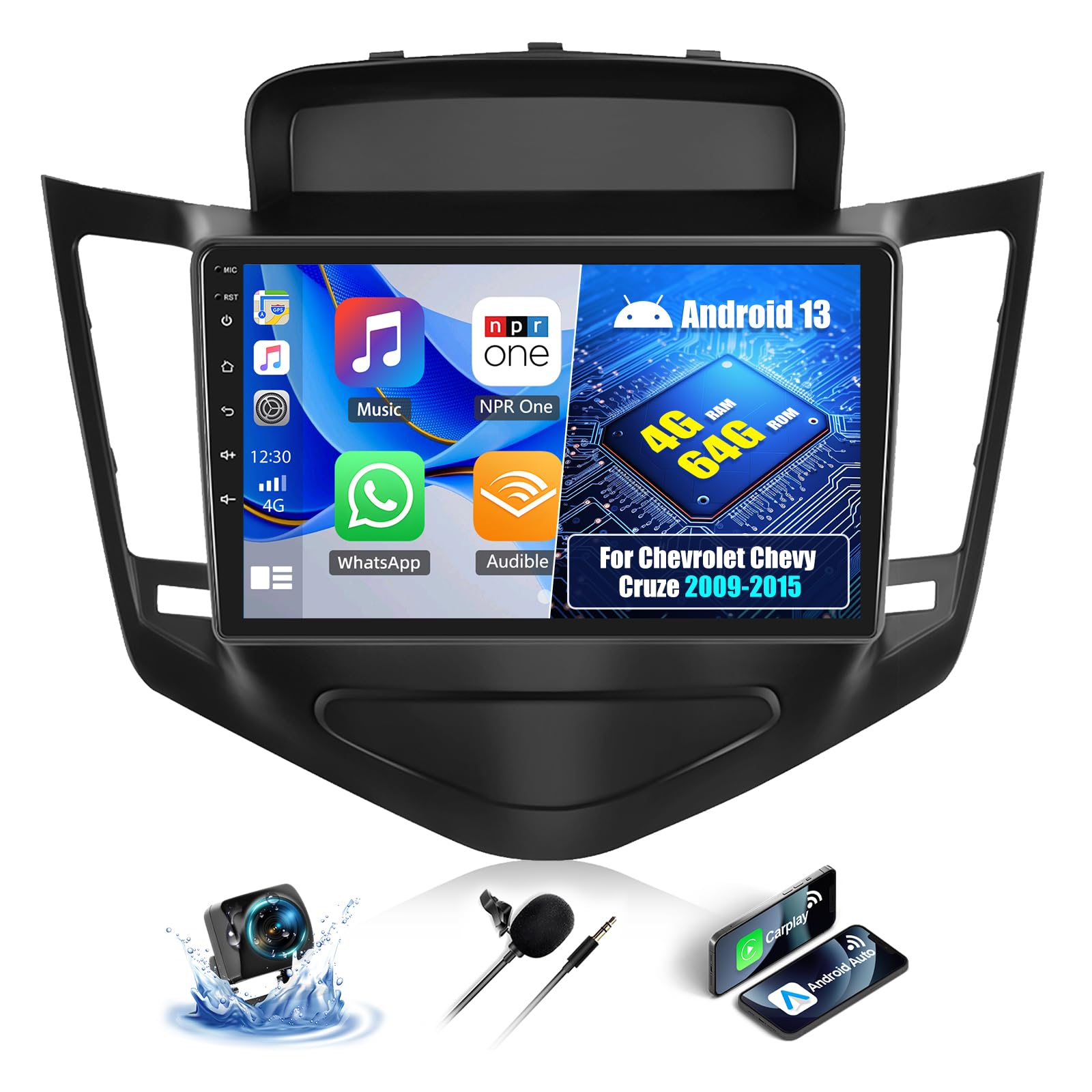 Oiliehu Autoradio Android 13 Carplay per Chevrolet Chevy Cruze