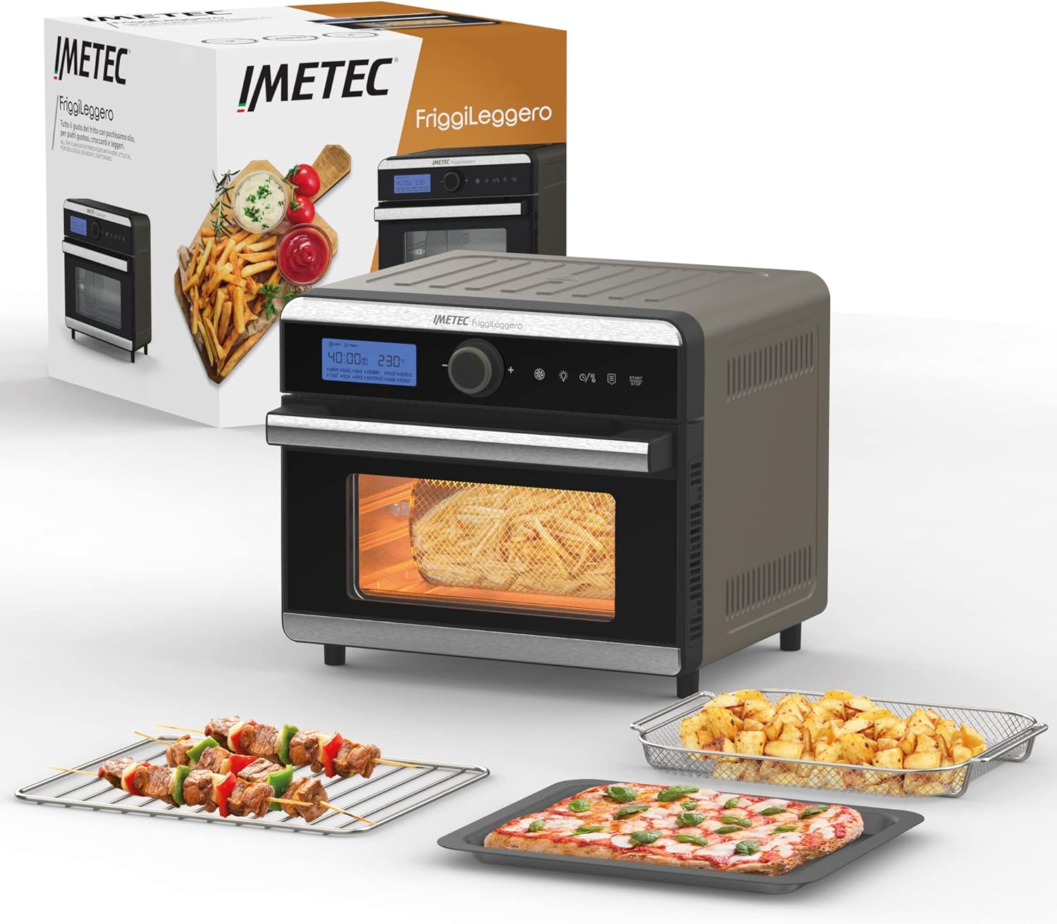 Imetec Friggileggero - Friggitrice ad Aria Multifunzione 18L