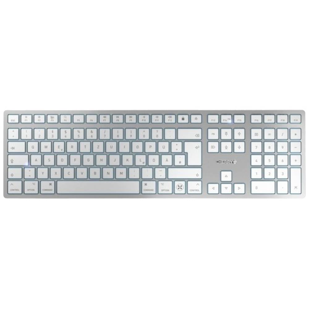 Cherry KW 9100 SLIM FOR MAC - Tastiera Wireless, Bianco-Argento