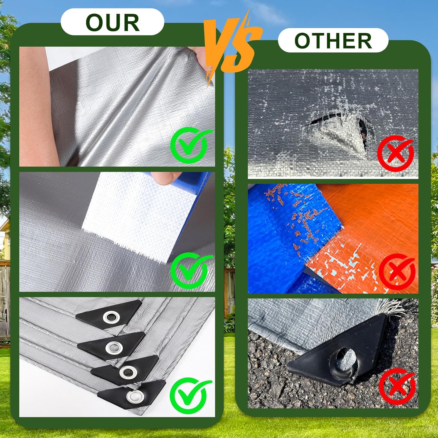 Telone Impermeabile Rinforzato con Occhielli - immagine 5