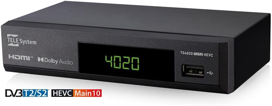 Tele System Decoder TS4020 Doppio Tuner HEVC HD - immagine 3