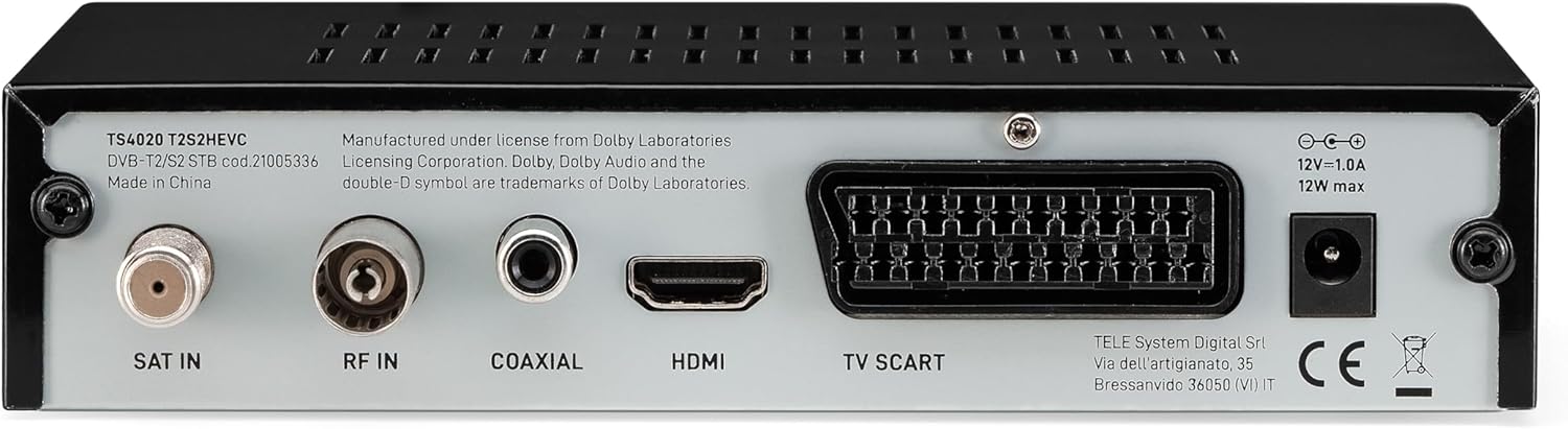 Tele System Decoder TS4020 Doppio Tuner HEVC HD - immagine 4