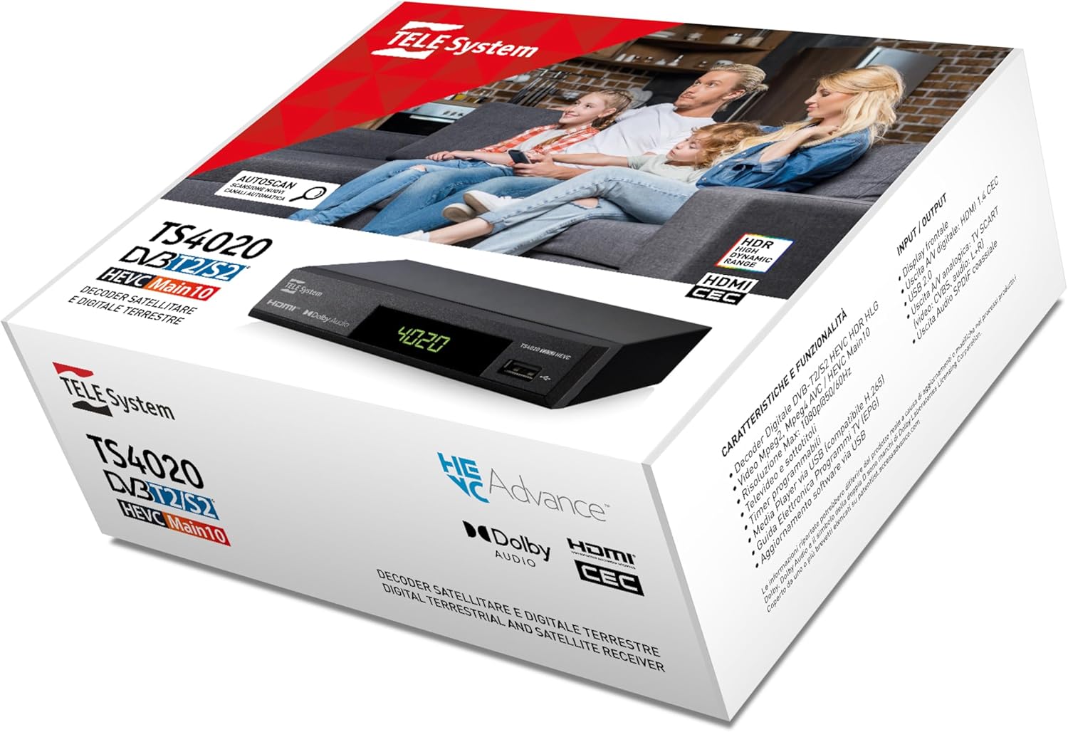 Tele System Decoder TS4020 Doppio Tuner HEVC HD - immagine 7
