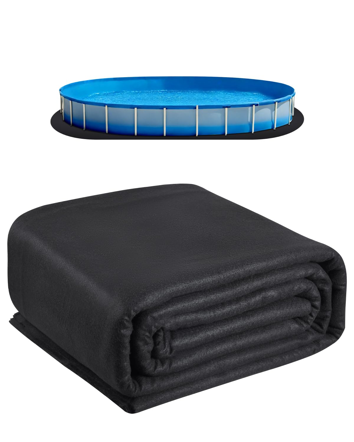 VEVOR Rivestimento Ovale per Piscina Fuori Terra, Nero